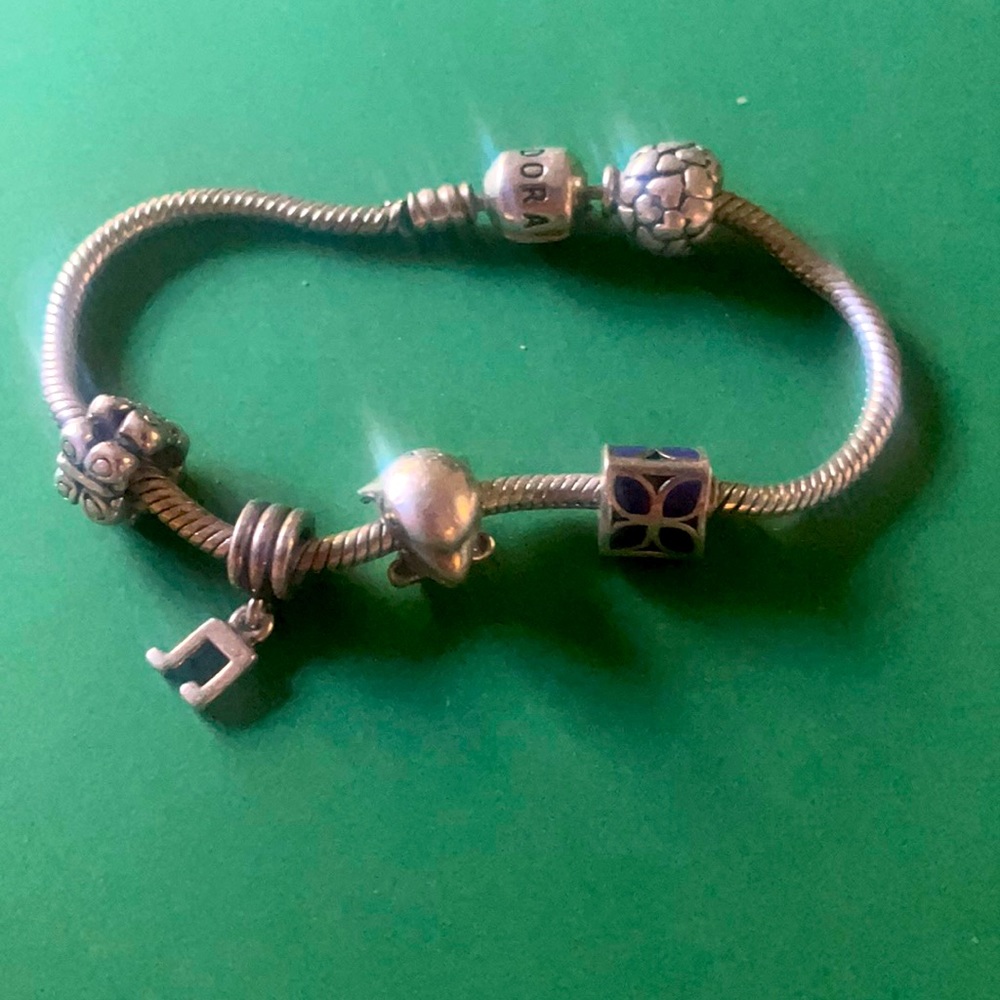 Pandora Bracelet with five charms